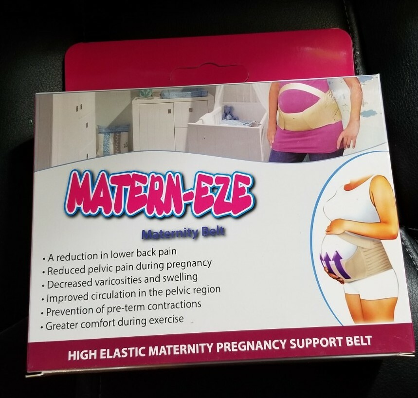 Matern-Eze Pregnancy Maternity Support Back Brace Belly Belt Elastic Xtra Large