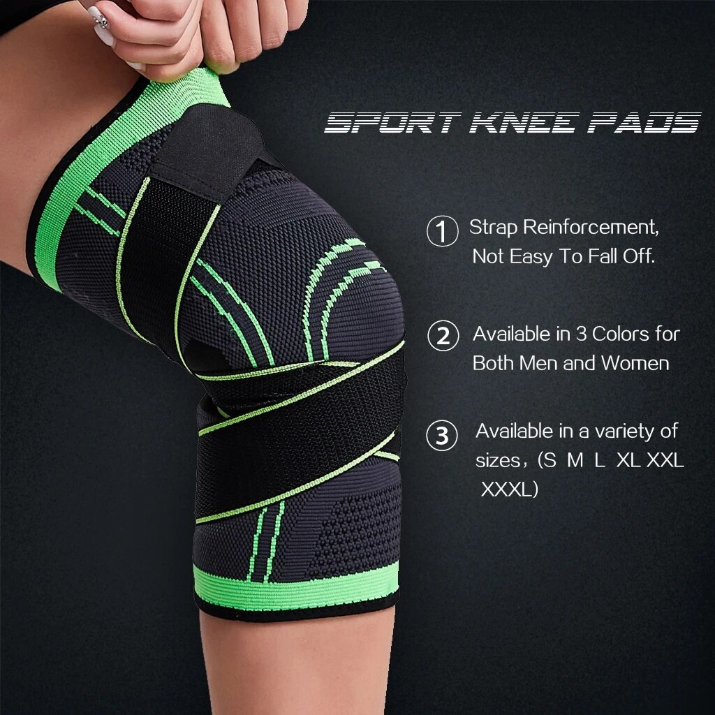 3D Knee Guard Weaving Pressurization Knee Brace Protector Knee Pad Fitness Gear