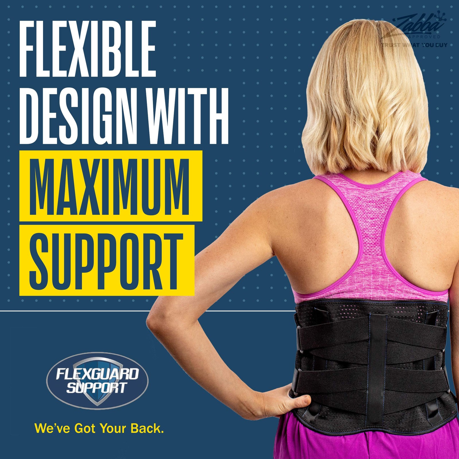 Back Brace Support Belt Lumbar Compression for Pain Relief XL