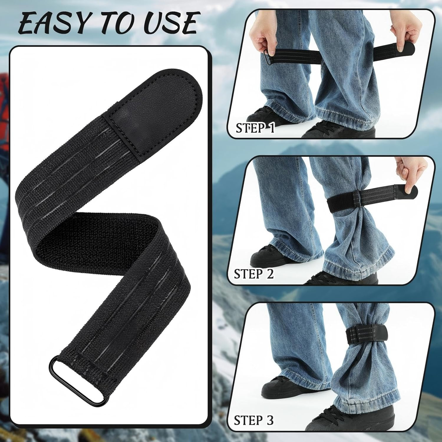Adjustable Elastic Ankle Straps for Cycling, Climbing, and Outdoor Sports