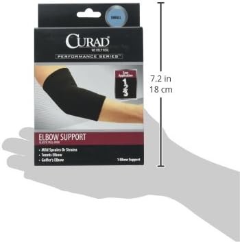 Curad Elastic Pull-Over Elbow Support Black Small