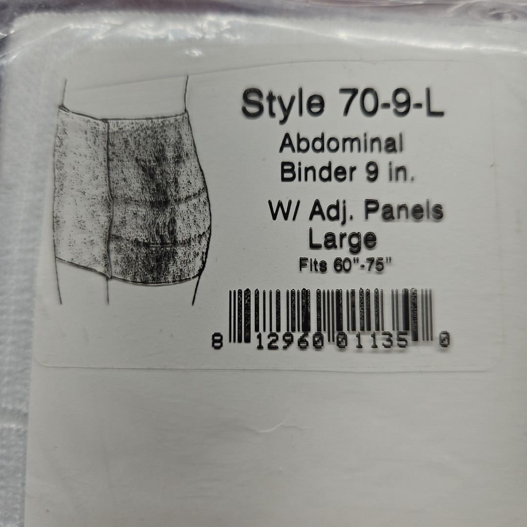 ContourMD Abdominal Binder Compression Wrap Postpartum Belly Band 9 inch Large