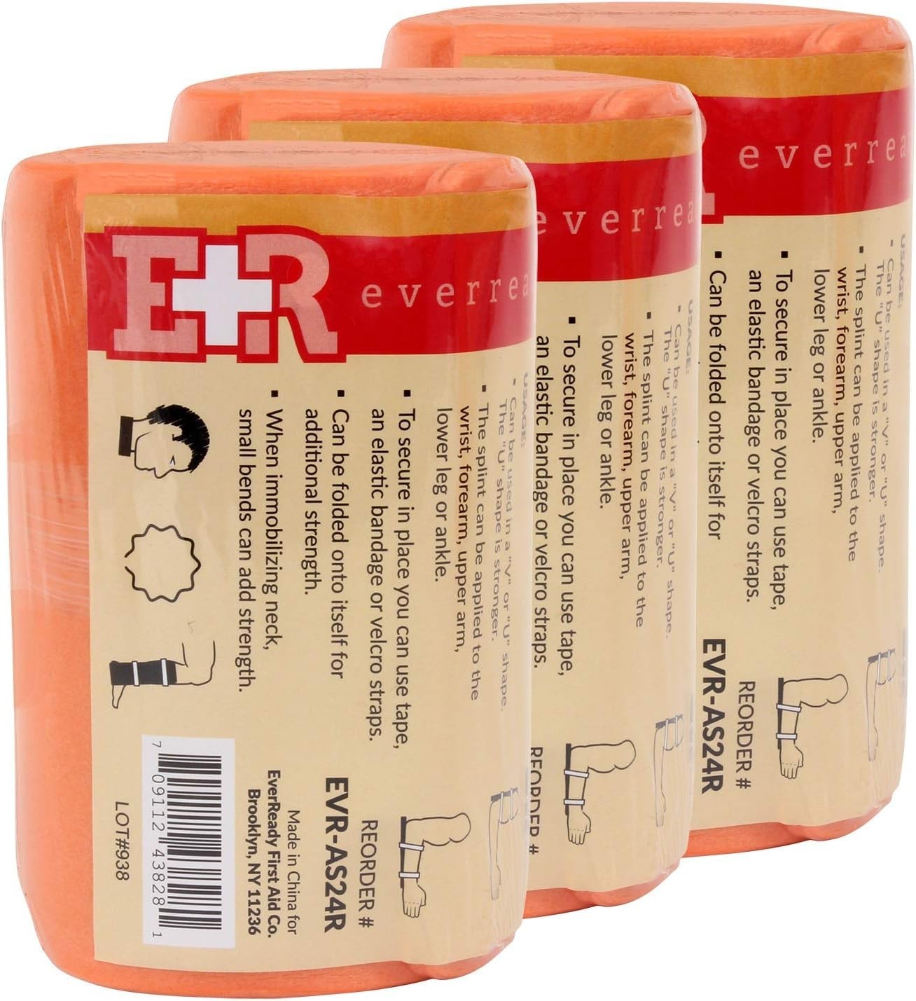 Portable 3 Pack 24 Inch Rolled Splint – Essential for Outdoor Adventures