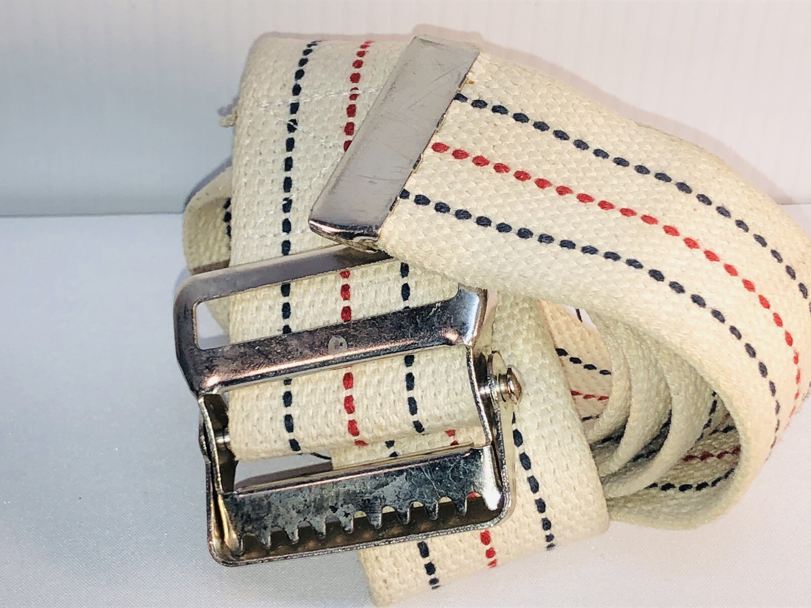 Large Gait Belt W/ Metal Buckle, 58 Inch, White Essential Medical Supply Medline