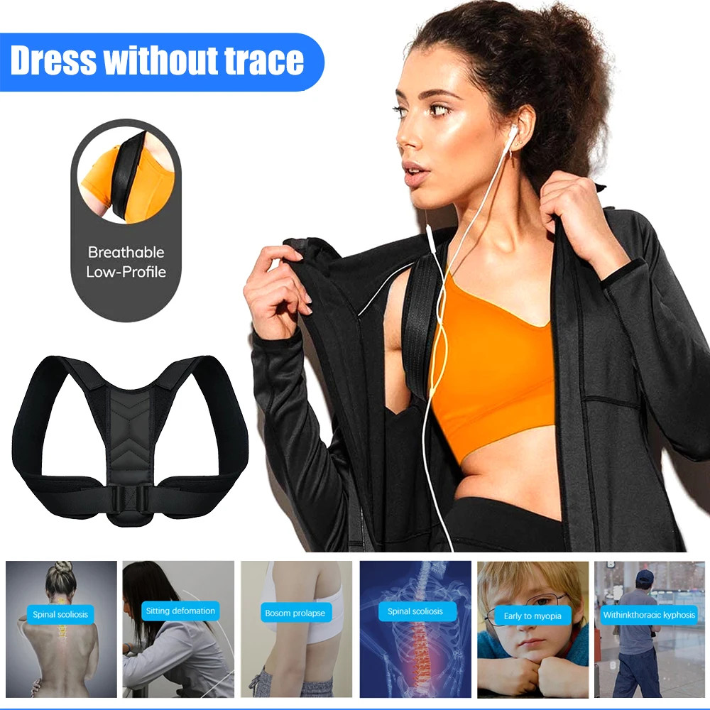1PC Posture Corrector for Men Women, Comfortable Adjustable Back Brace