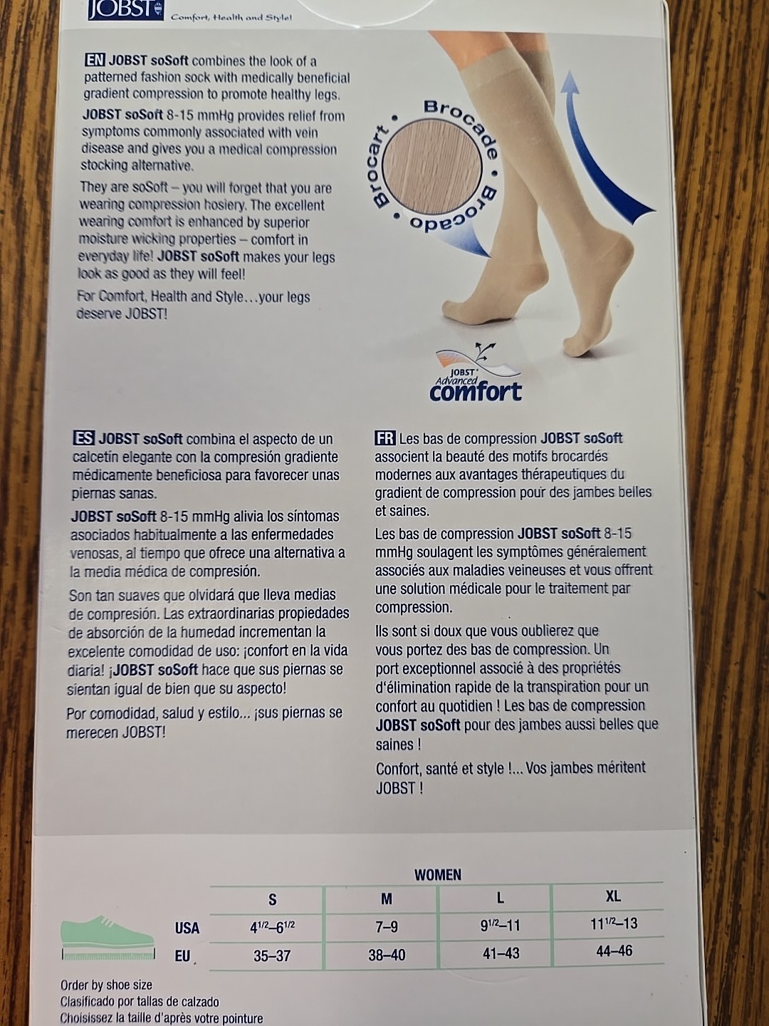 NEW! LADIES JOBST soSoft KNEE HIGH COMPRESSION SOCKS XL 8-15 mmHg BLACK 120271