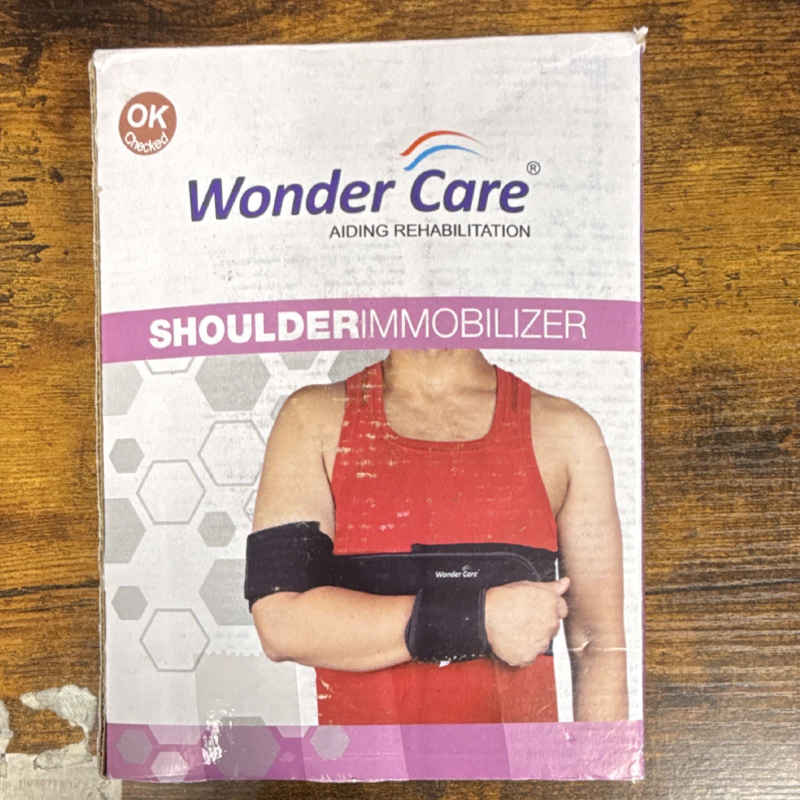 Wonder Care Shoulder Immobilizer Grey Black Size 3 for Shoulder Immobilization