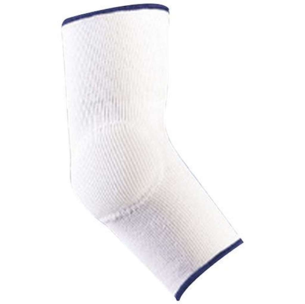 SCOTT Compressive Elbow Support, w/GEL (Size: M) White/Blue Trim