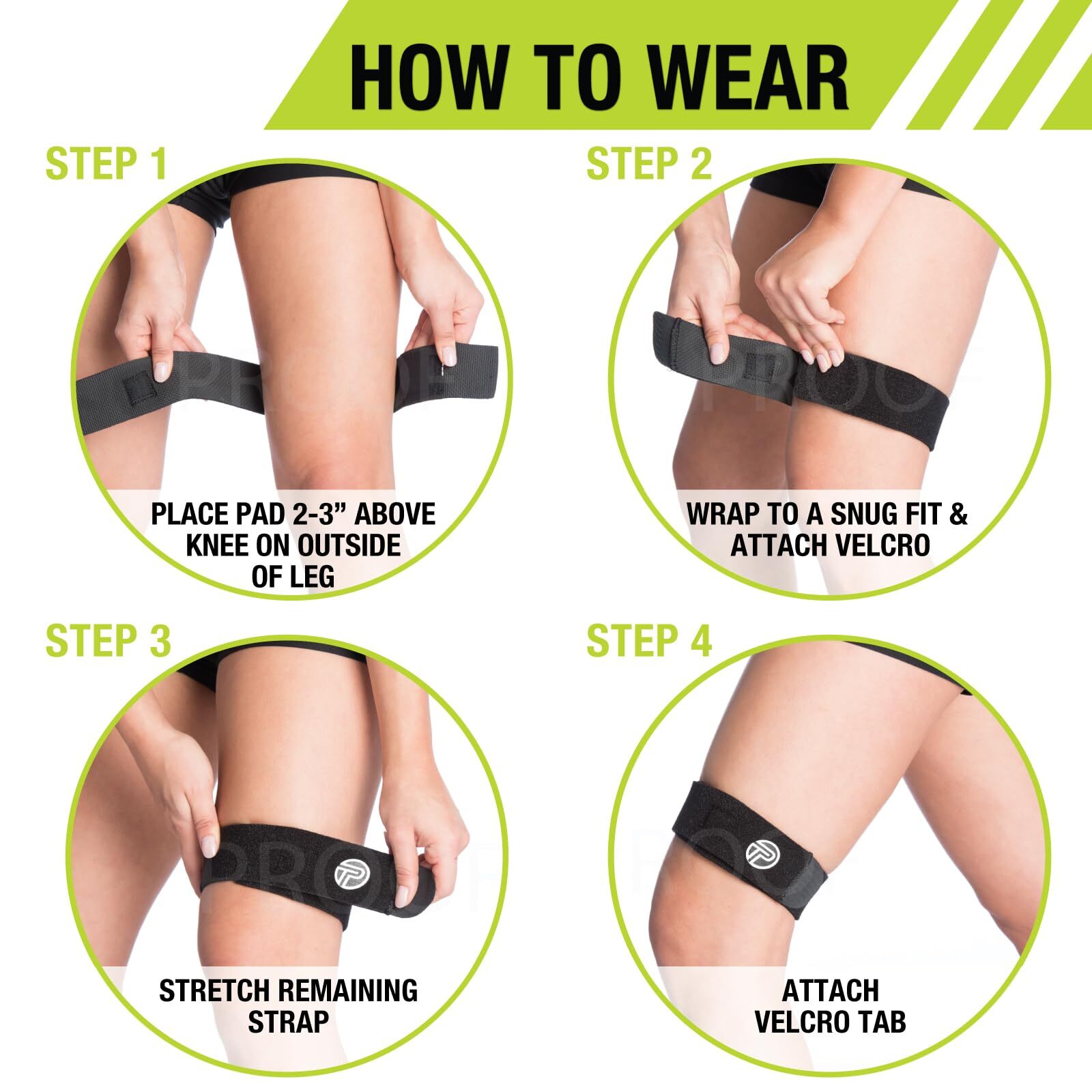Pro Tec IT Band Compression Wrap X Large Knee Support for Iliotibial Pain