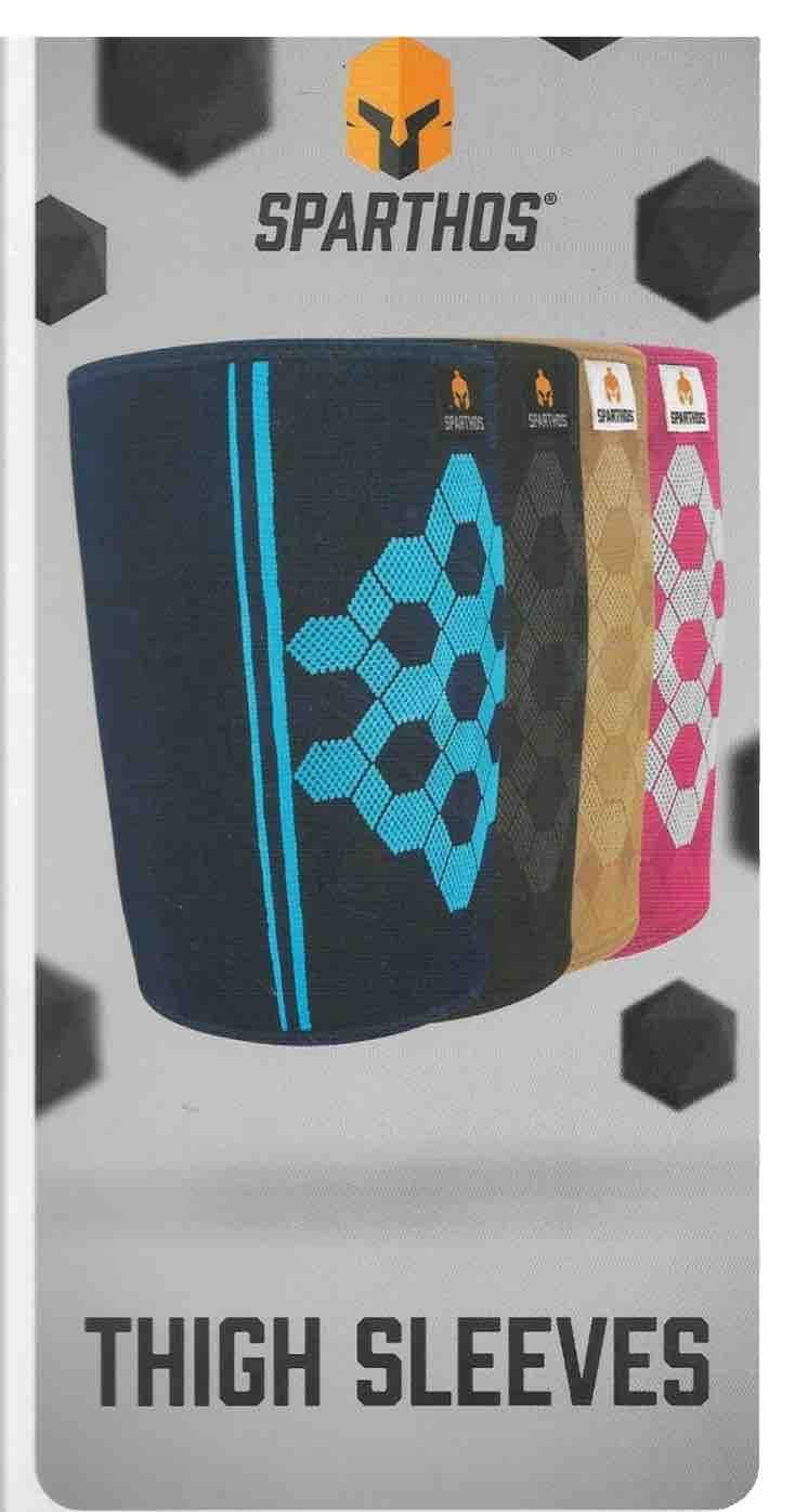 SPARTHOS~Thigh Compression Sleeves Quad and Hamstring Support NIP Size L CORAL