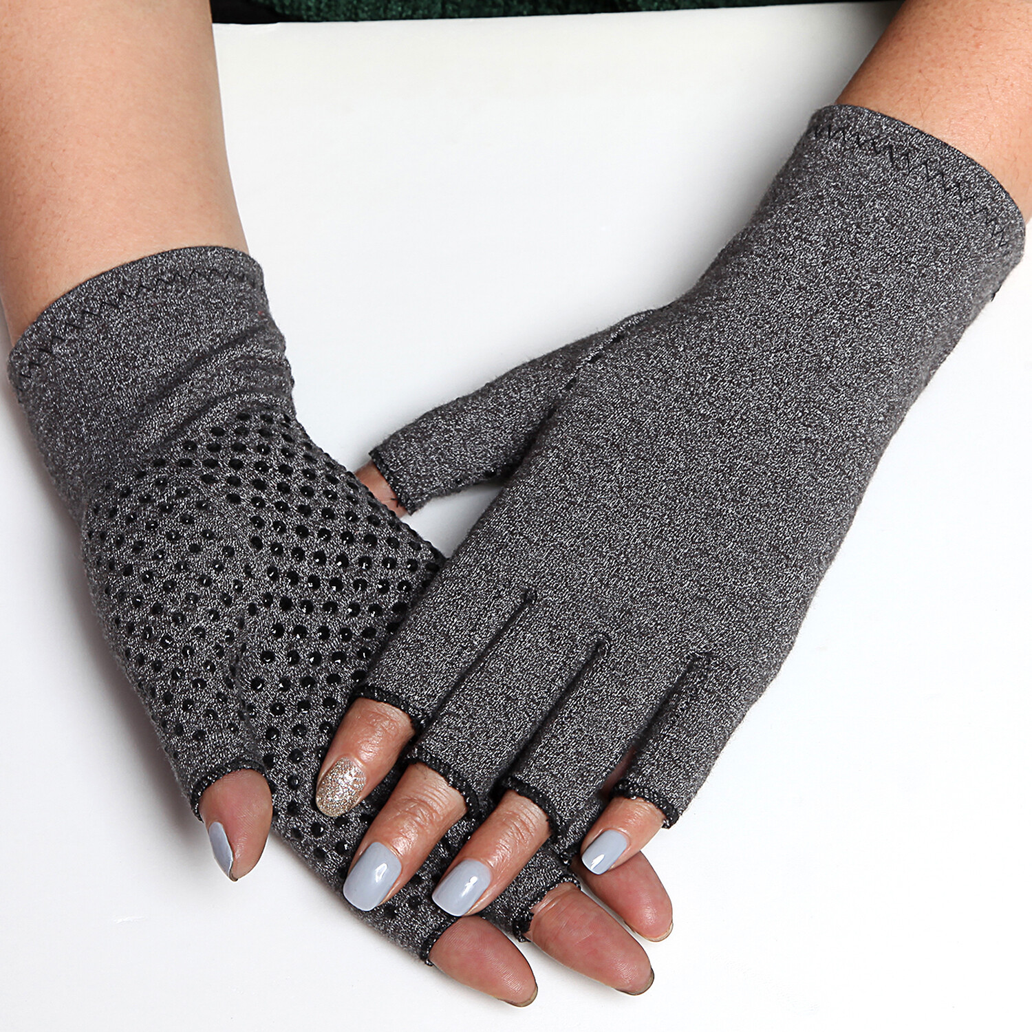 Arthritis Gloves Anti Slip Compression Open Finger Hand Gloves Joint Pain Relief