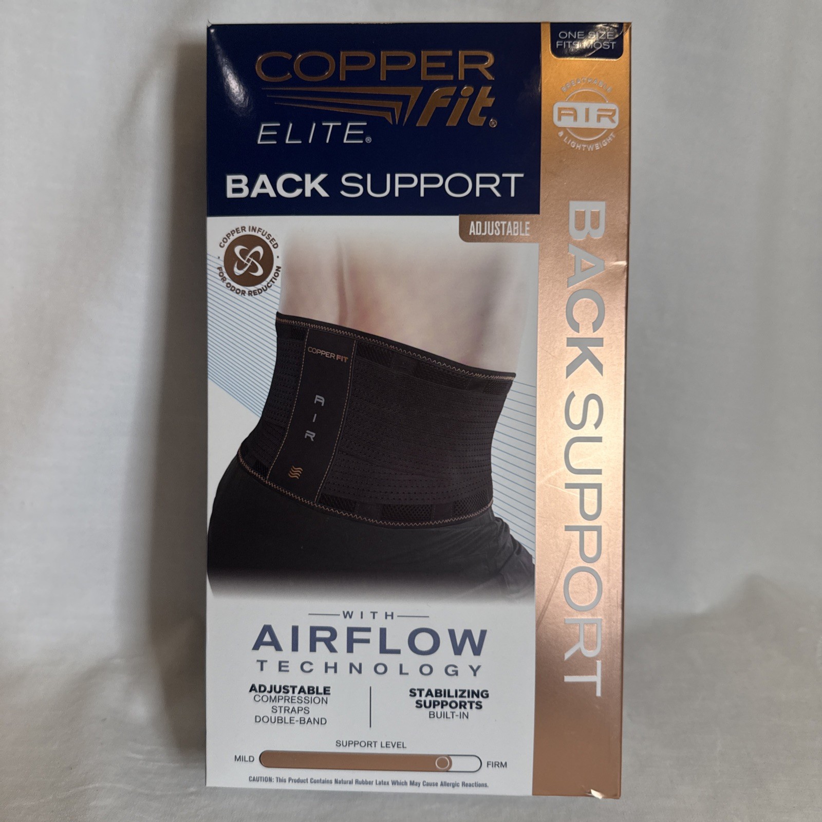 Copper Fit Elite Back Support With Air Flow Back Brace- 30”-50” Waist Open Box