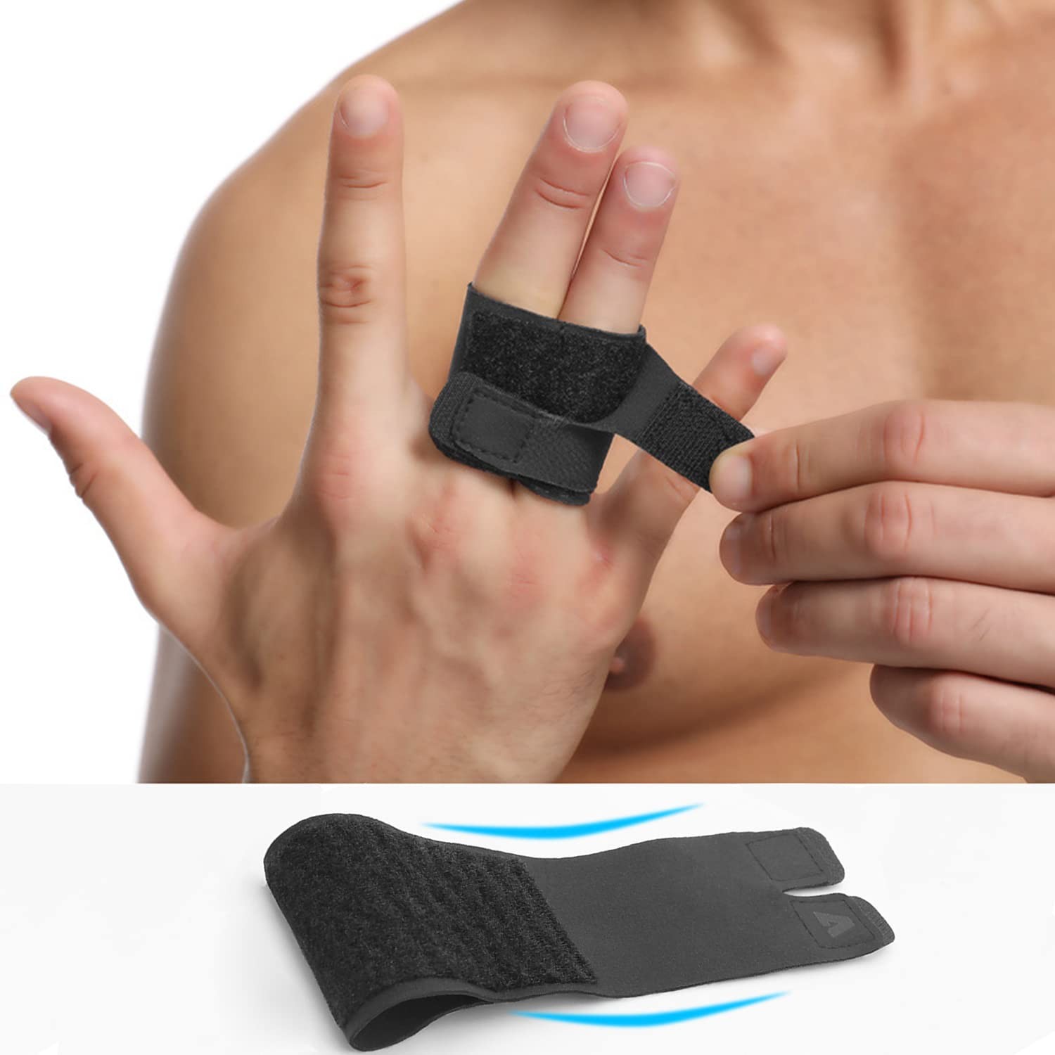 Finger Splint Finger Buddy Wraps Reusable Finger Sleeves, Adjustable Elastic …