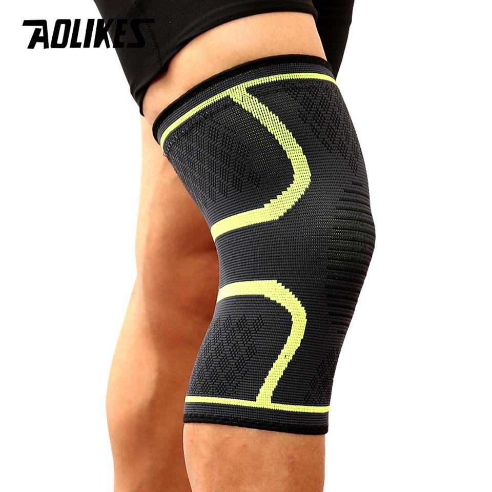 Sports Compression Knee Sleeve Elastic Nylon Support for Basketball Gym
