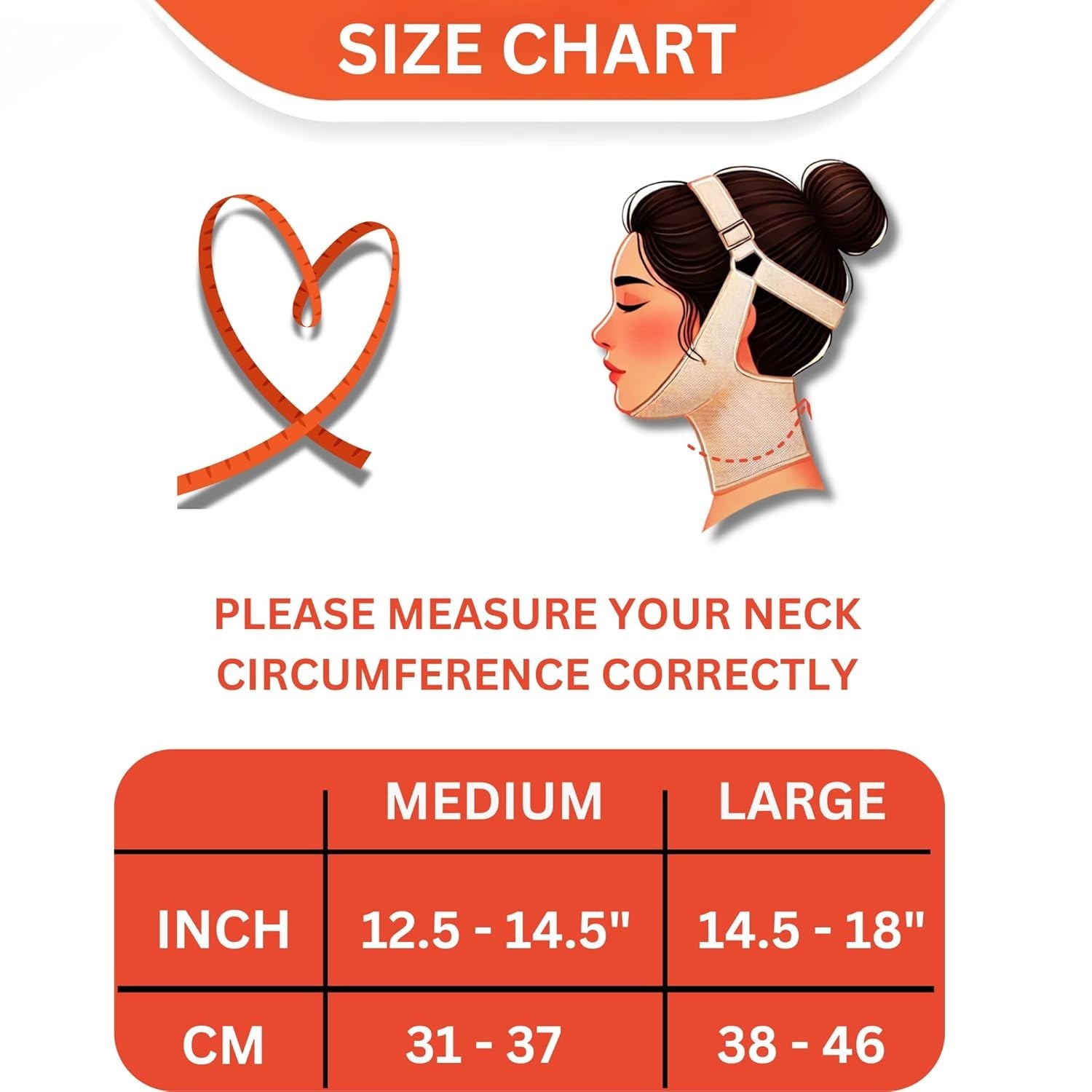 Comfortable Chin Lifting Wrap for Women – Machine Washable Post-Surgery Support