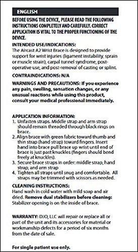 Aircast A2 Wrist Support Brace with Thumb Spica: Right Hand, Large