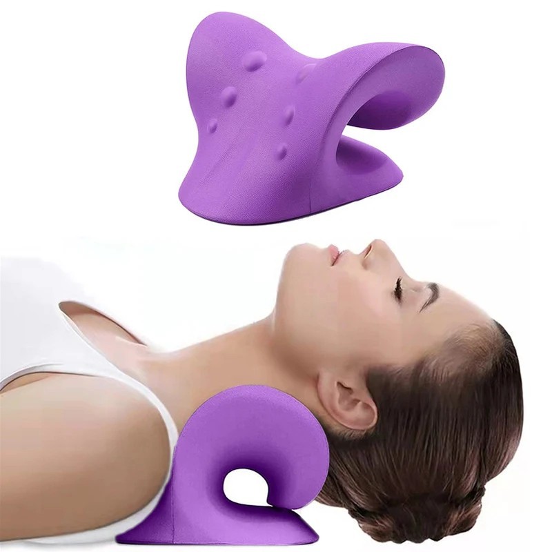 Cervical Spine Neck Stretcher Pillow Neck Shoulder Relaxer Massage Cushion