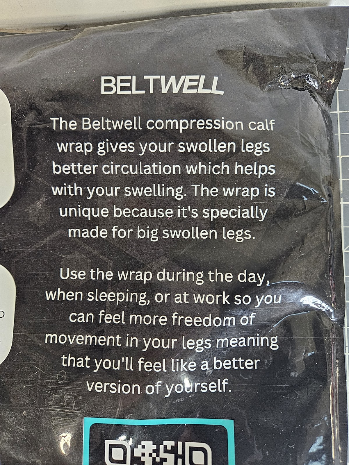 (1) Beltwell Calf Compression Wrap Big Swollen Legs Beige Size Large L Short