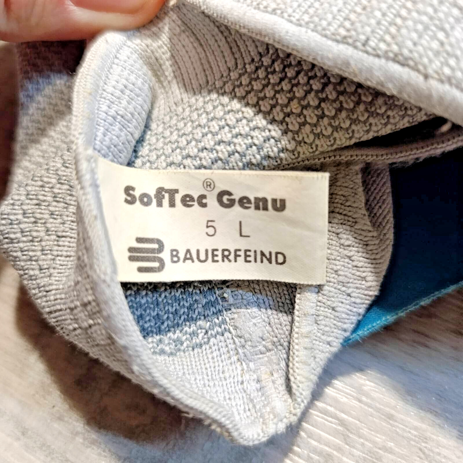 Gr. 5 Left Bauerfeind SofTec® Genu Advanced Knee Joint Brace Patella Support