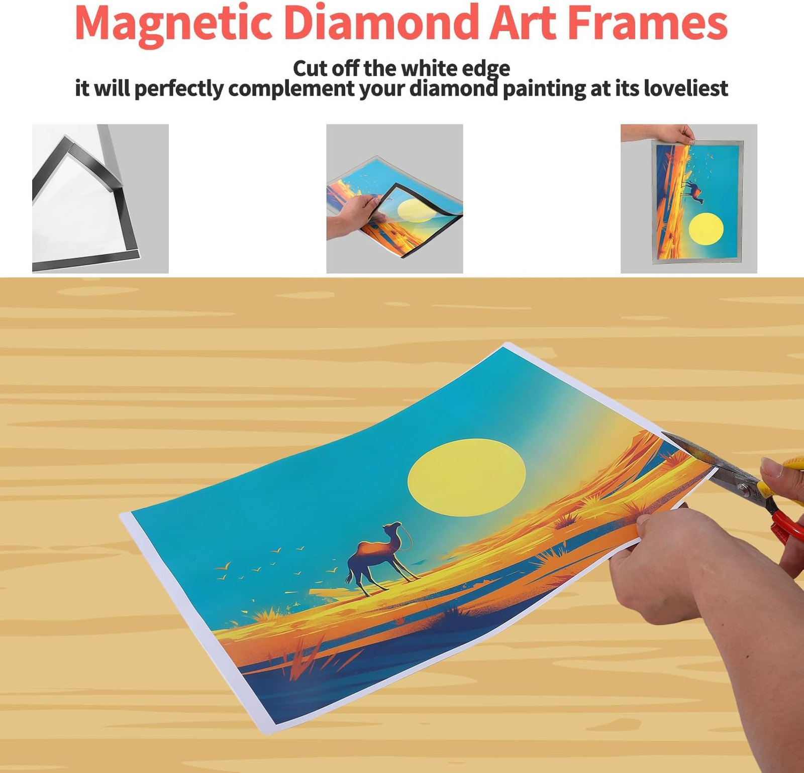 Diamond Art Frames 8 Pack Silver 30x40cm Magnetic Canvas Frames for 12×16 Inch