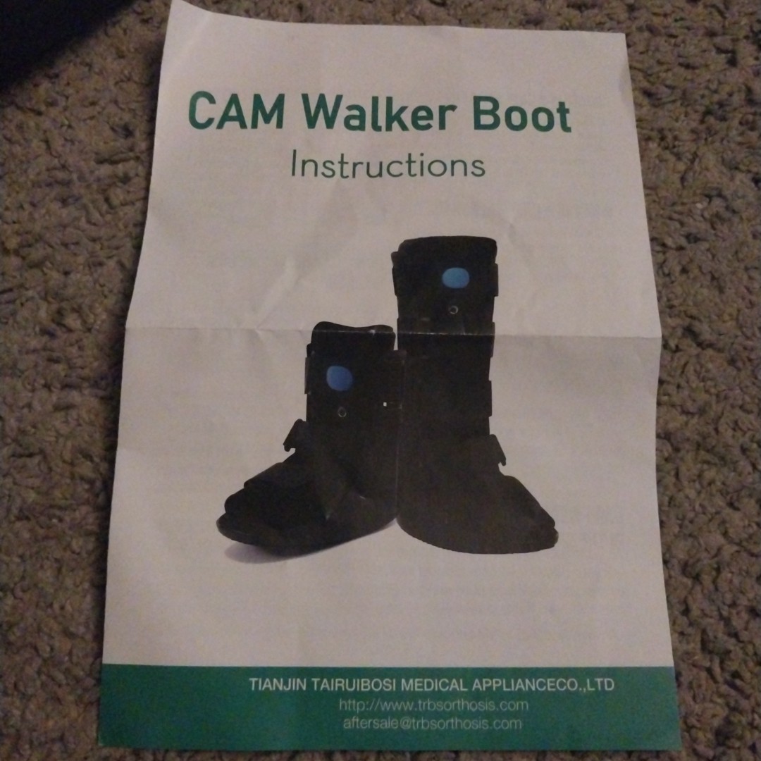 United Ortho Aircast Air Cam Walker Medical Walking Boot Medium Black Left Right