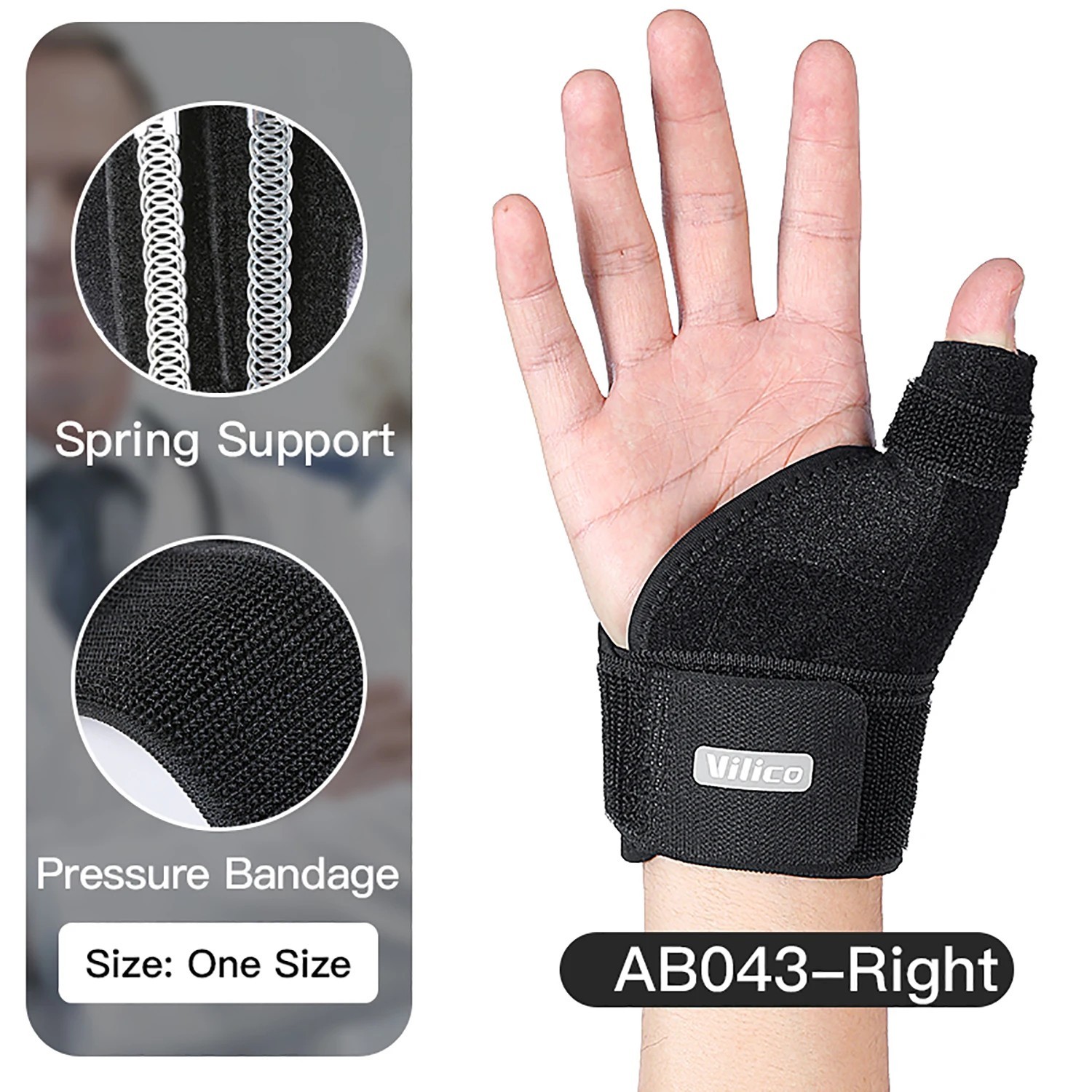 Thumb Wrist Support Brace Flexible Splint Carpal Tunnel Tendonitis Guard Strap