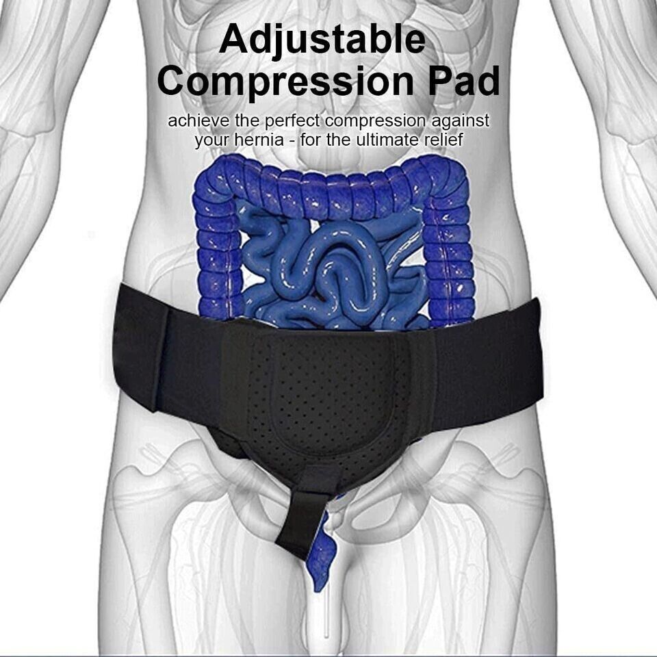 Inguinal Hernia Support Belt Double Truss Pads Special Foam Adjustable Elastic