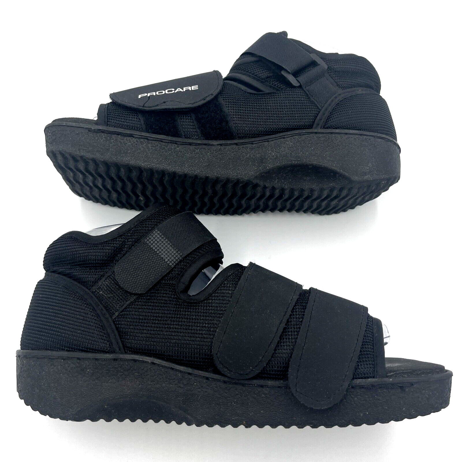 ProCare Medical Walking Shoes Black OpenToe Post-Op Break Unisex Sz S Adj Strap