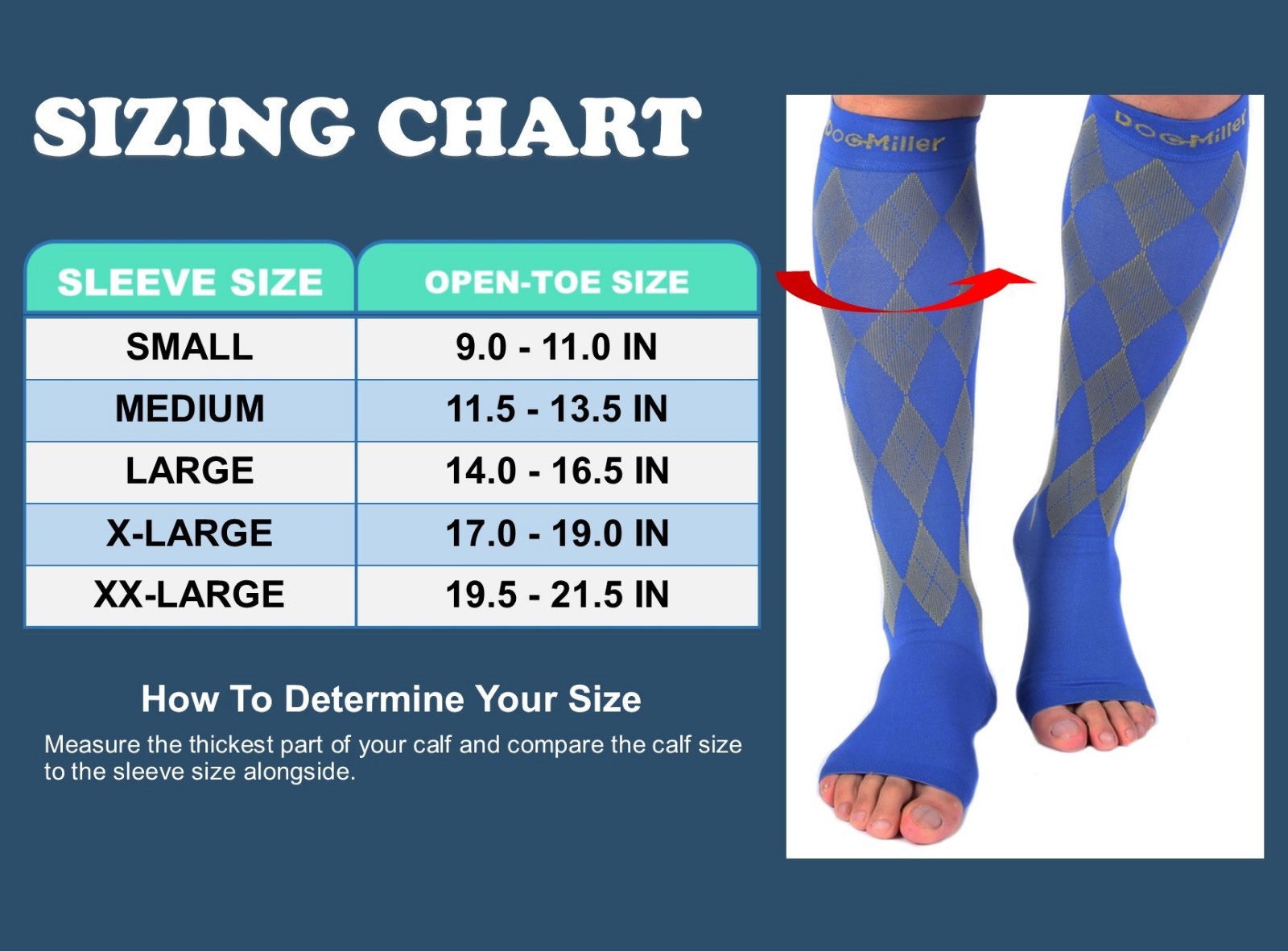 Doc Miller Socks Open Toe Compression Stockings 20-30MMHG Relieve Varicose Pain