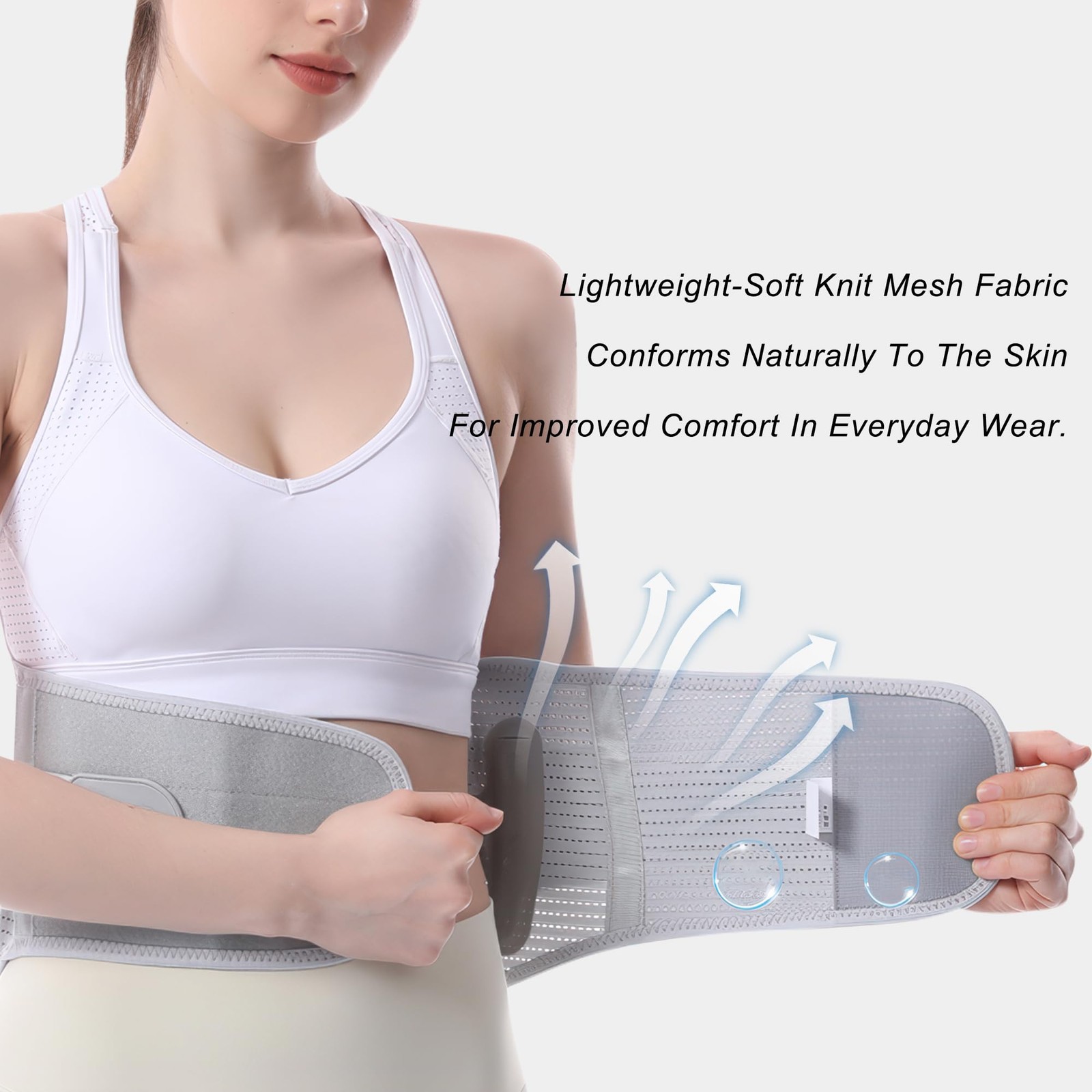 DOKIBI Back Brace Lower Back Pain Relief Women Adjustable Lumbar Support Belt