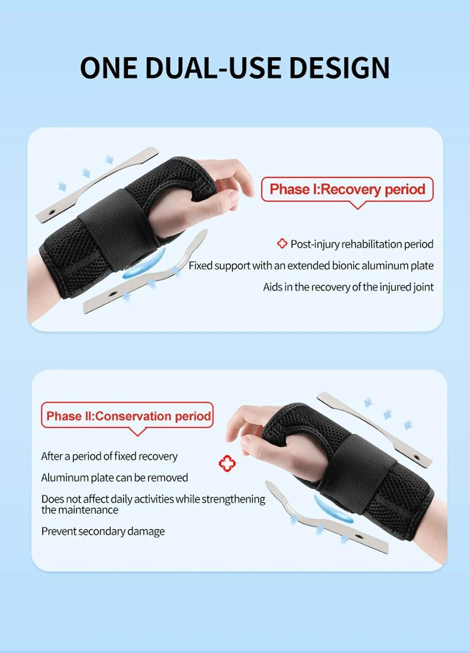 Breathable Wrist Support with Splint, Arthritis Brace Carpal Tunnel Tendons