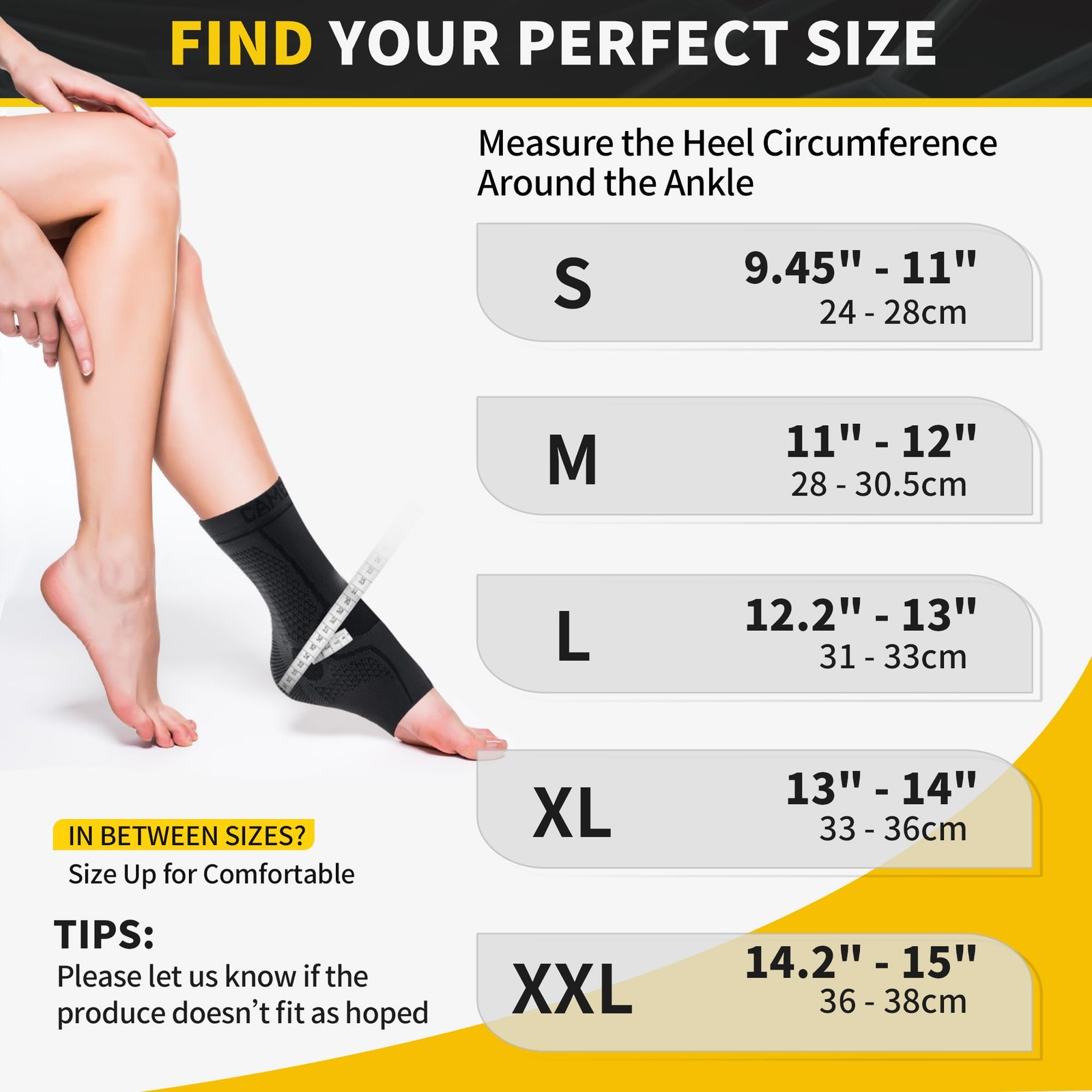 2 Pack Ankle Brace Compression Sleeve Foot Socks for Injury Recovery Joint Pain