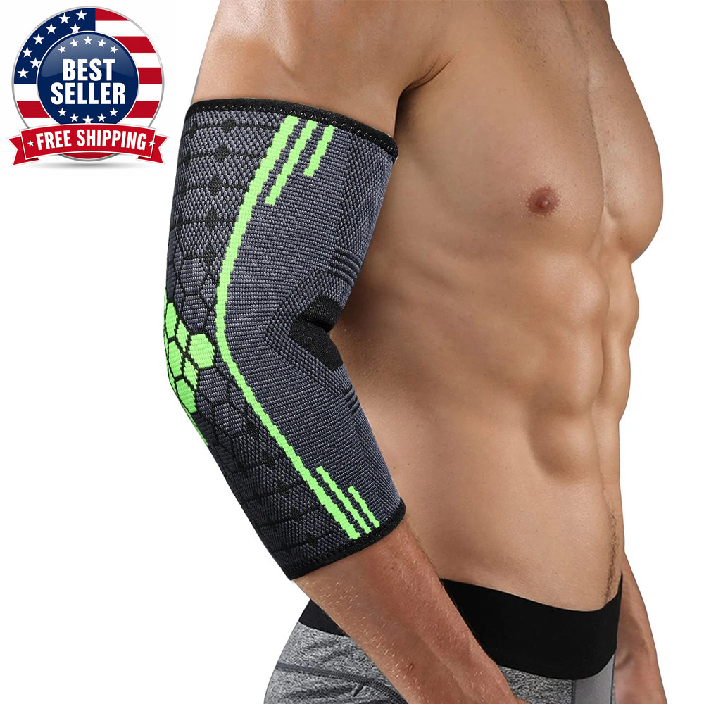 1PC Elbow Compression Sleeves for Tennis and Golfer’S Elbow, Breathable Elastic