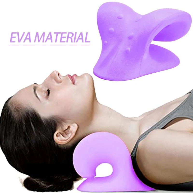 Neck Stretcher Cervical Traction Pillow Relaxer for Neck Shoulder Pain Relief