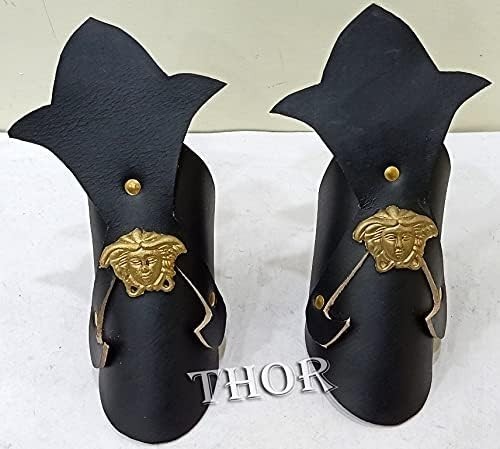 Medieval Leather Arm Guard Bracers Reenactment Armor Costume Rustic