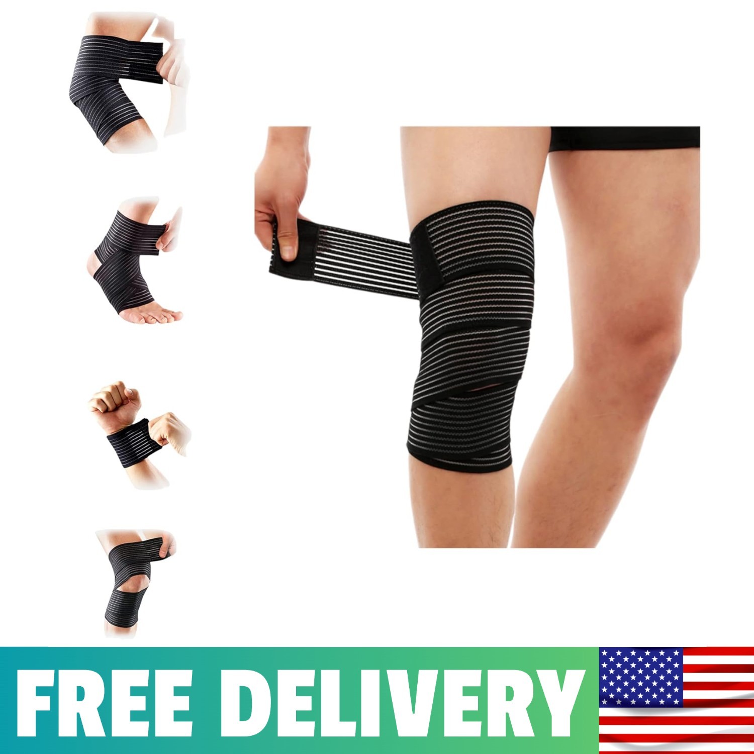 Elastic Breathable Wrap Ankle Extra Long Elastic Knee Wrap Compression Bandage