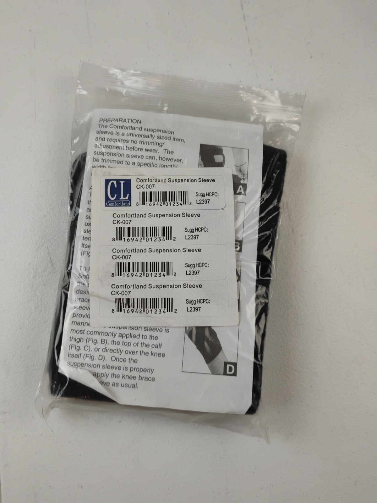 Suspension Sleeve CK‑007 Knee Brace Comfortland Medical New