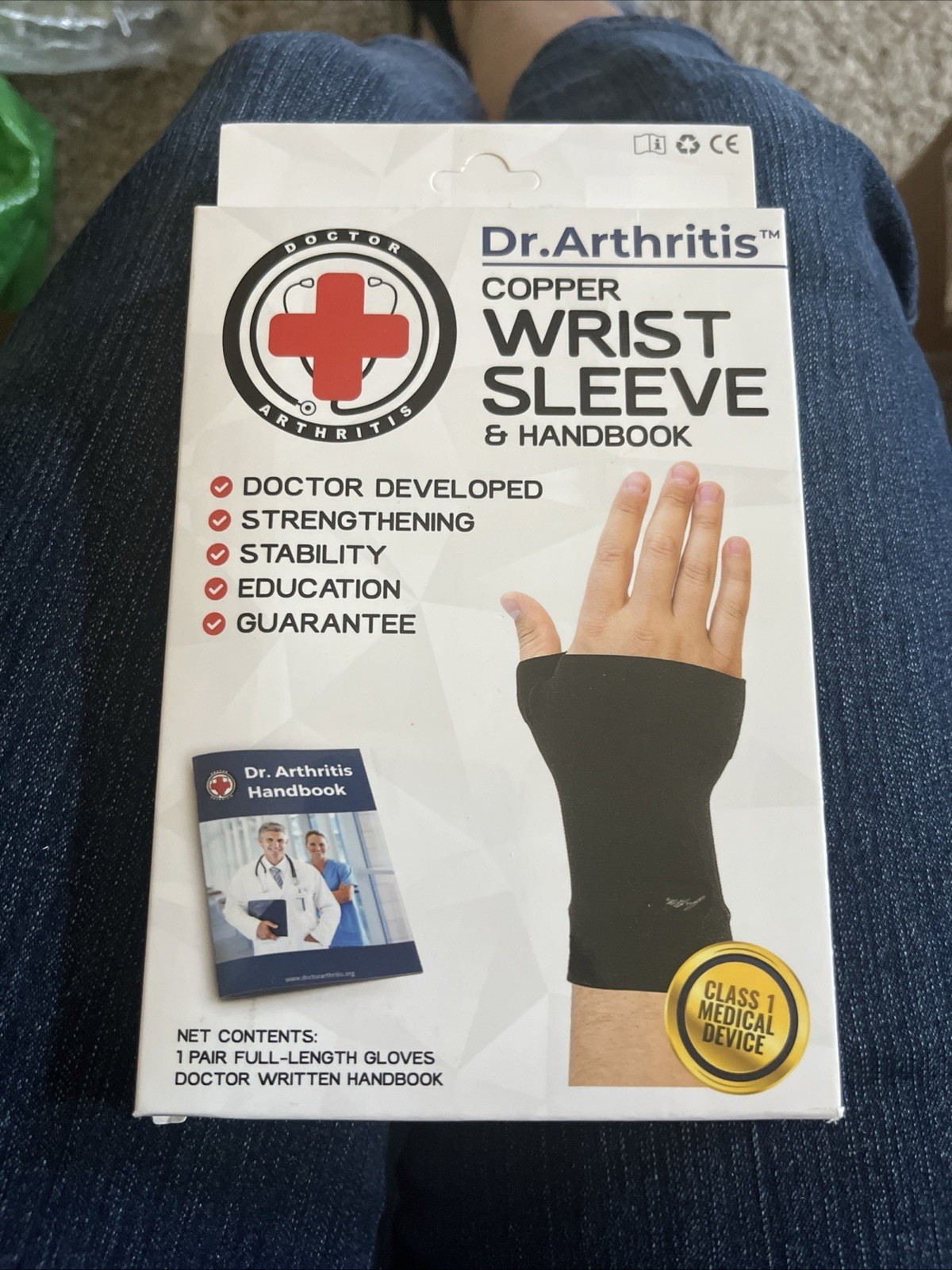 NEW Doctor Developed Carpal Tunnel Copper Wrist Sleeve & Support – Size XL