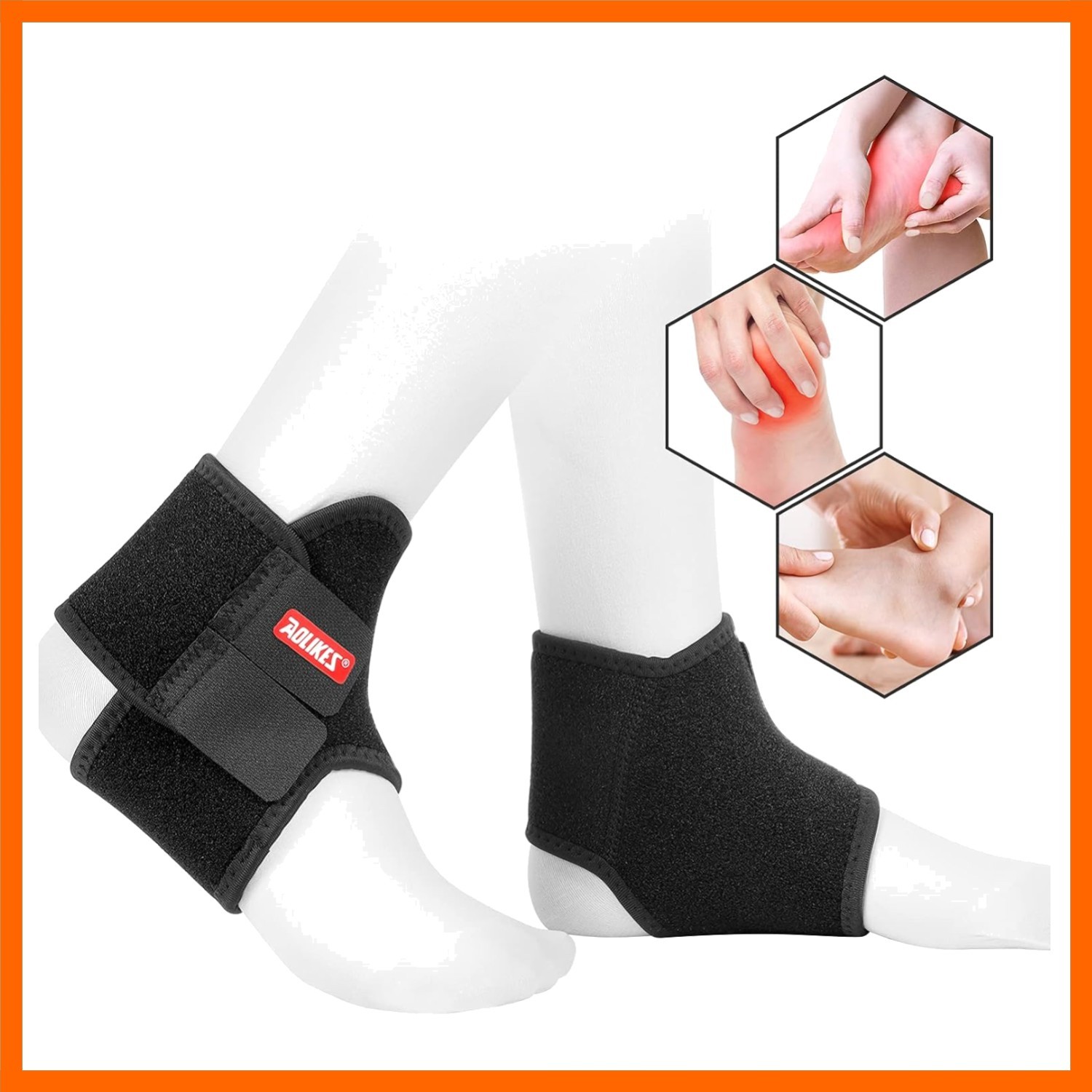 Youth Ankle Brace Supports Breathable Neoprene Ankle Stabilizer Adjustable Ch…