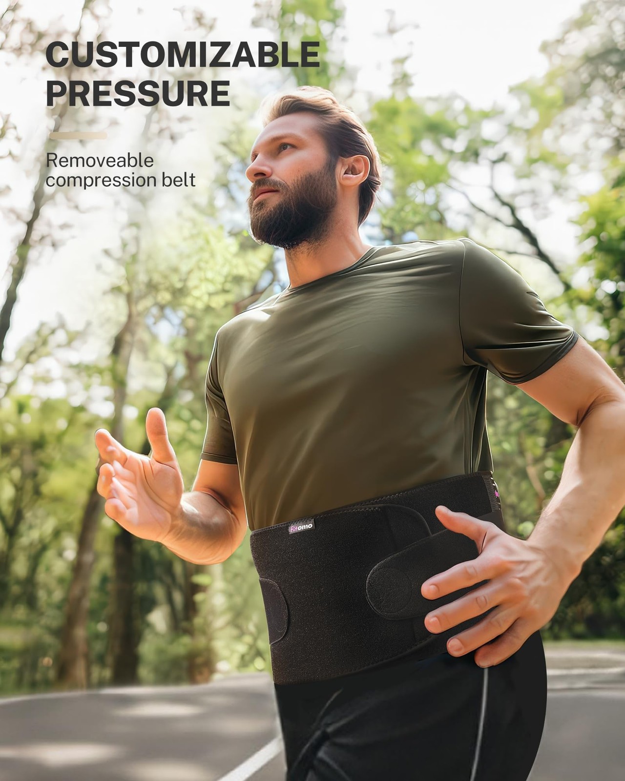 Front-Wearing Umbilical Hernia Belt, Unisex, 3D Dome-Shaped Hernia Support Pa…