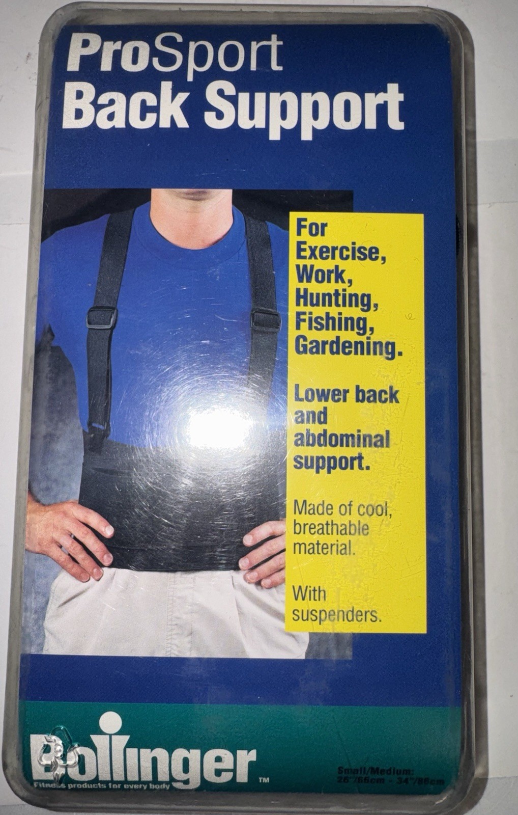 NEW PRO SPORT BACK SUPPORT BOLLINGER SMALL/MEDIUM 26″-34″ LOWER BACK ABDOMINAL