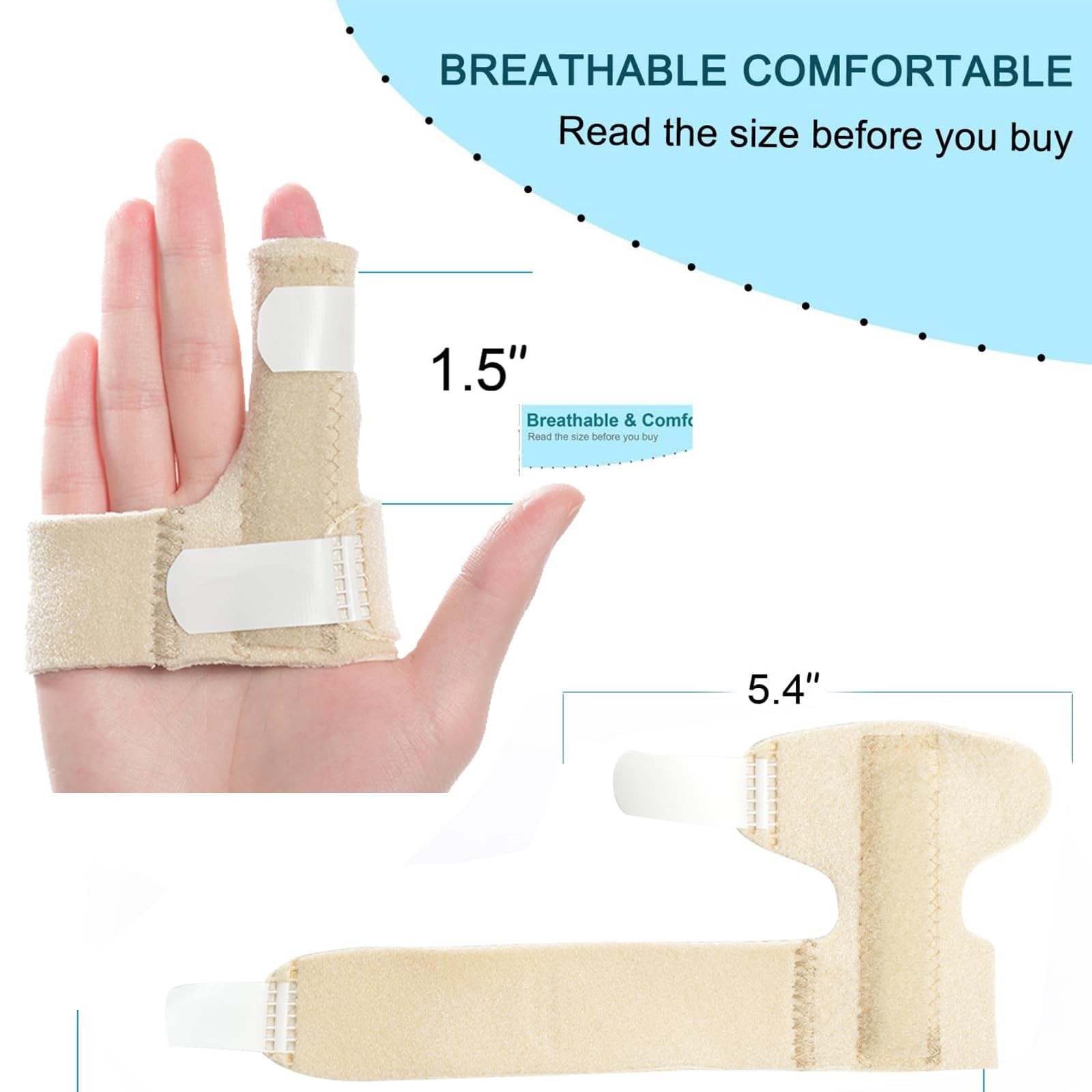 Sumifun Finger Brace, Trigger Splint for 1 Count (Pack of 1), Khaki
