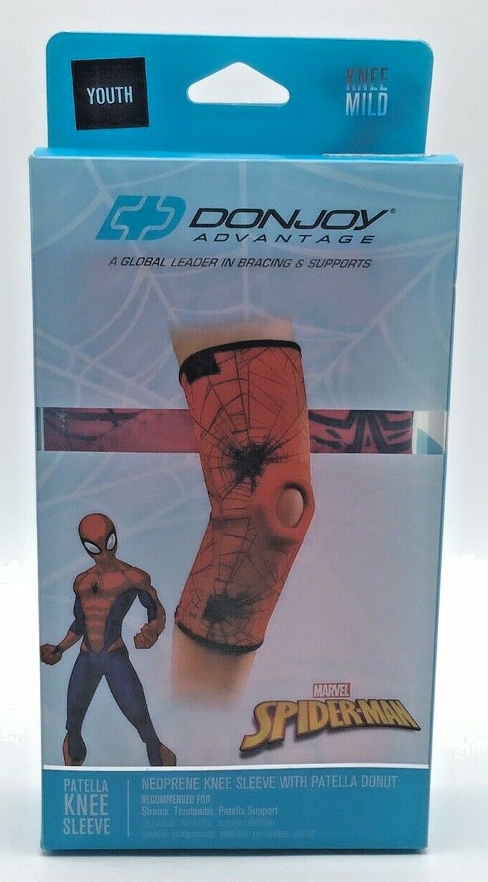 Marvel Avengers SPIDERMAN Neoprene Knee Sleeve Patella Donut YOUTH MSRP $29.99