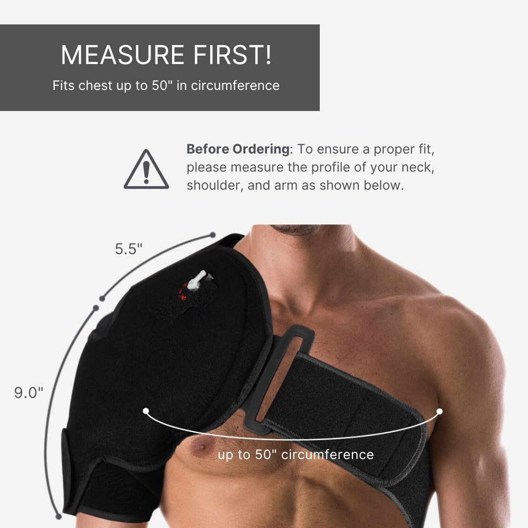 NatraCure Advanced Hot or Cold Therapy Shoulder 1 Count (Pack of 1), Black