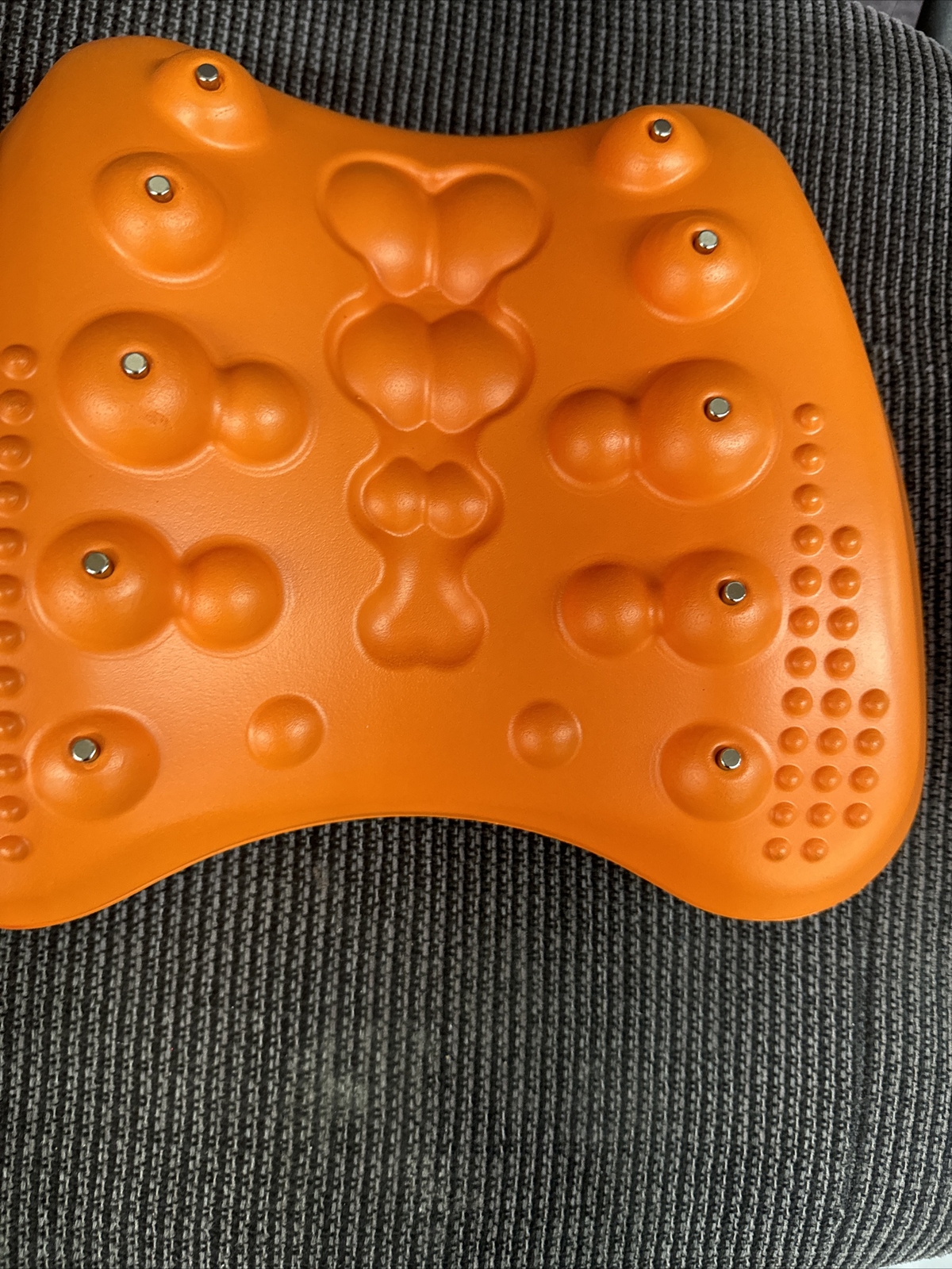 Lumbar Support Pillow For Lower Back Pain Relief Stretcher Massager Orange