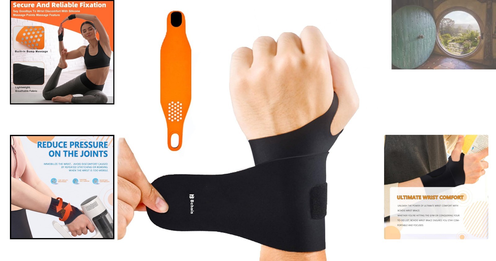 Lightweight Adjustable Wrist Brace for Carpal Tunnel Relief – Fits Both Wrists