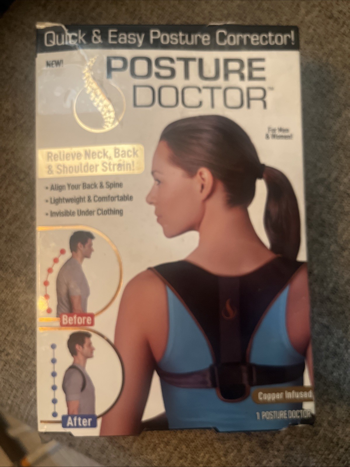 Ontel Posture Doctor Quick & Easy Posture Corrector – Black