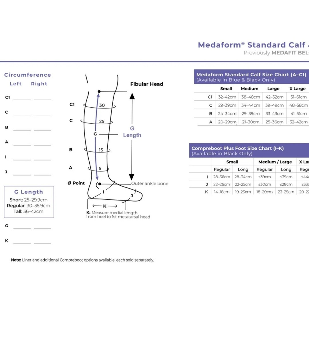 Sigvaris Medafit Compression CALF, RIGHT XL, No Foot Piece, TALL, 1204-BKT-R New