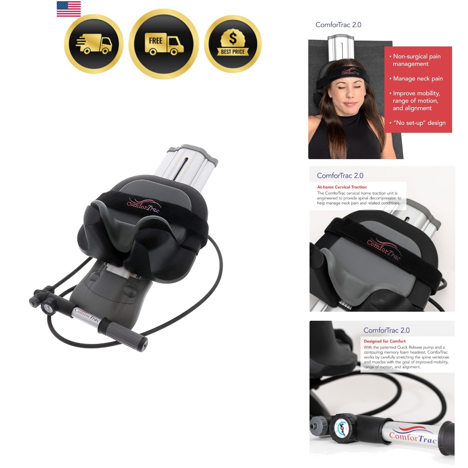 Deluxe Home Cervical Traction Kit 2.0, Neck Therapy, Discomfort Relief, Relie…