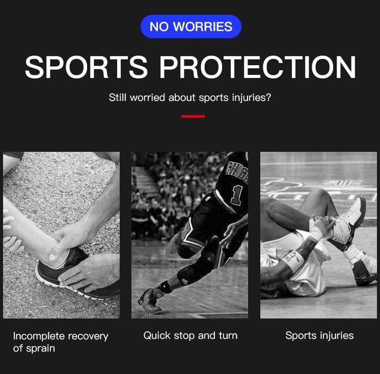 1 Pcs Adjustable Ankle Brace Compression Sleeve Support Fasciitis Pain Relief US